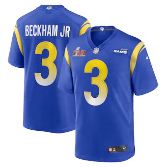 mens nike odell beckham jr royal los angeles rams super bow